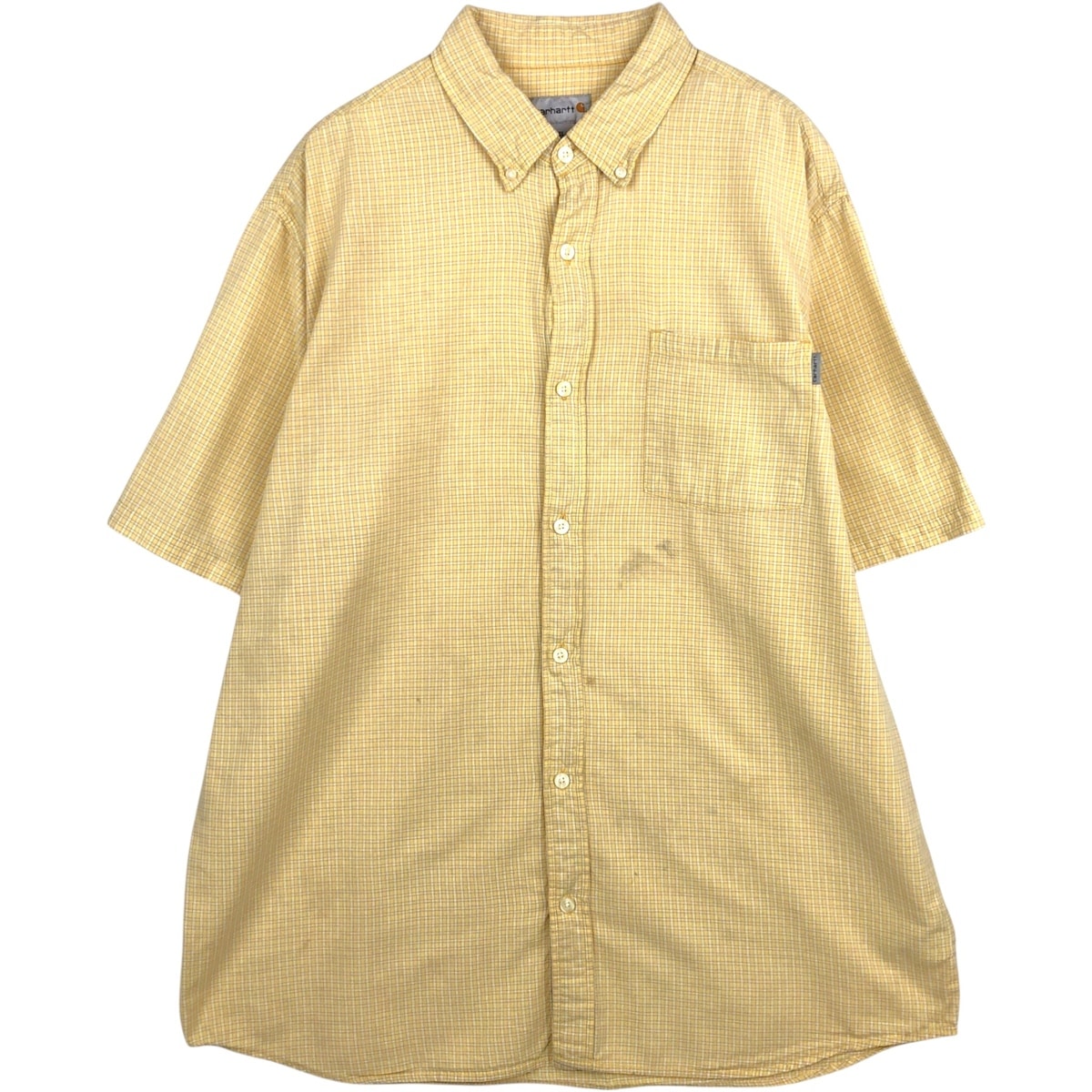 古着 カーハート Carhartt チェック柄 ボタンダウン 半袖 ワークシャツ メンズXL相当/eaa623246