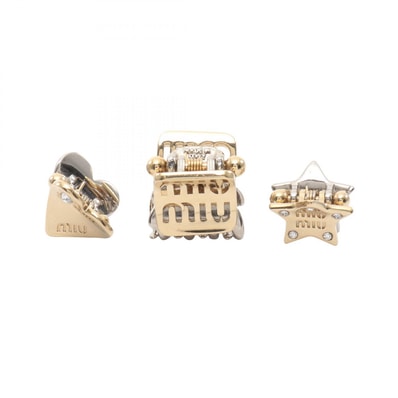 ミュウ ミュウ Miu Miu 3個セット 衣料品 GP(ゴールドメッキ) レディース ゴールド系 【中古】