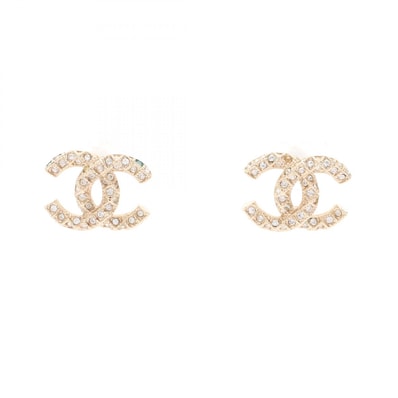 シャネル CHANEL ココマーク ピアス ジュエリー GP(ゴールドメッキ) ラインストーン レディース ゴールド系 【中古】