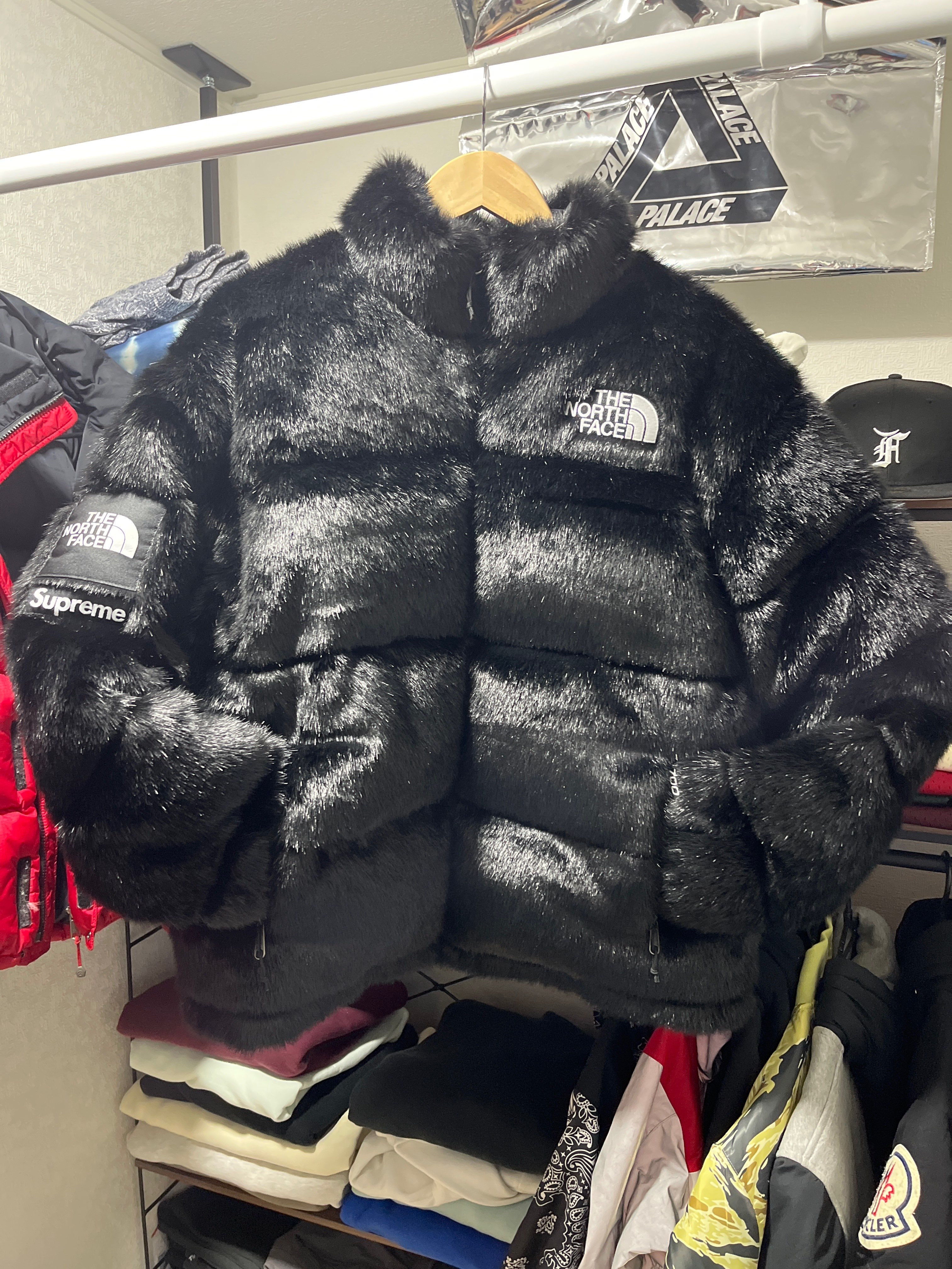 Supreme x The North Face Faux Fur Nuptse Jacket "Black"