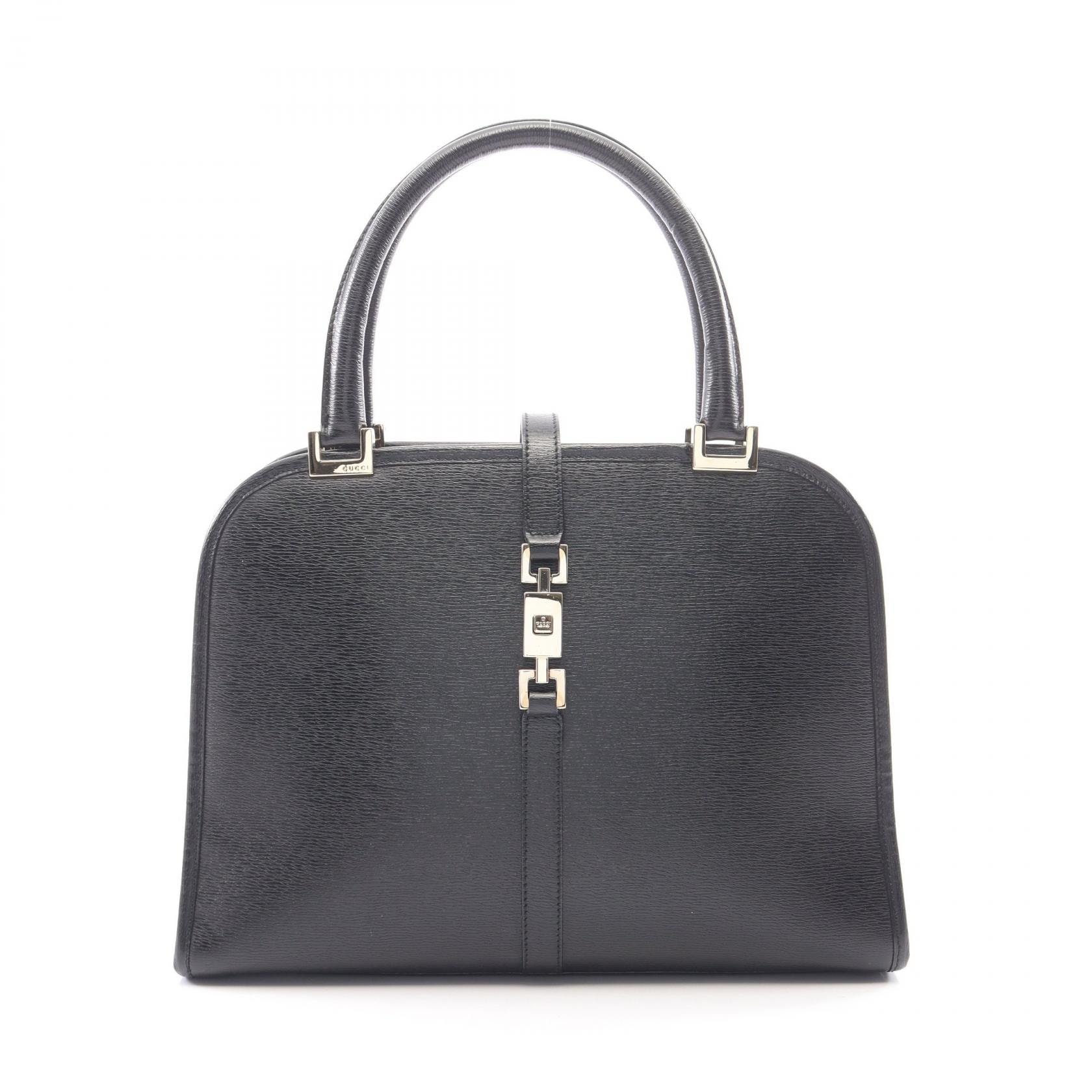 グッチ GUCCI ジャッキー ハンドバッグ バッグ レザー レディース ブラック系 002・1071 【中古】