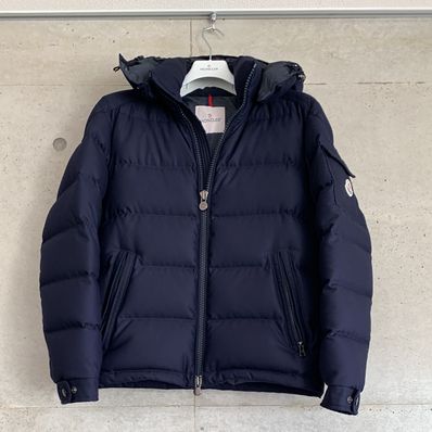 MONCLER Montgenevre Flannel Hooded Down Jacket "Navy"