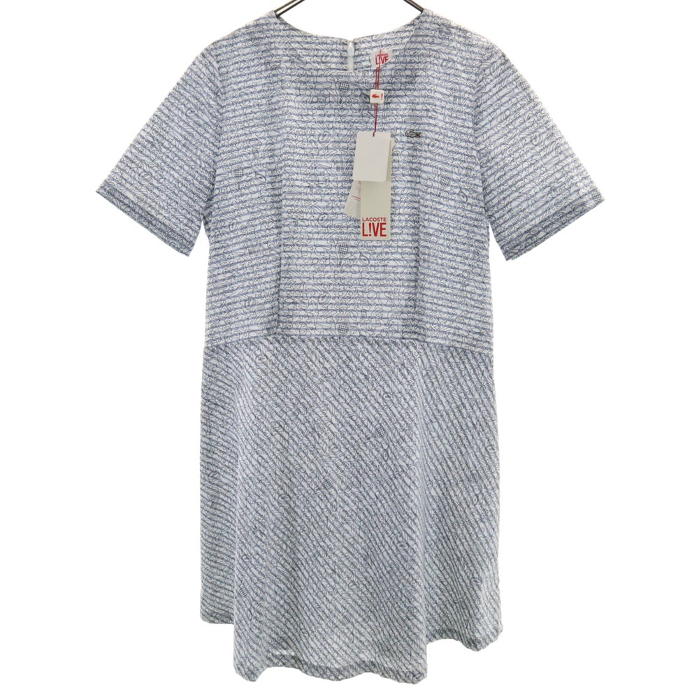 未使用 LACOSTE L!VE ラコステライブ 花柄 半袖 ワンピース L ホワイト 他