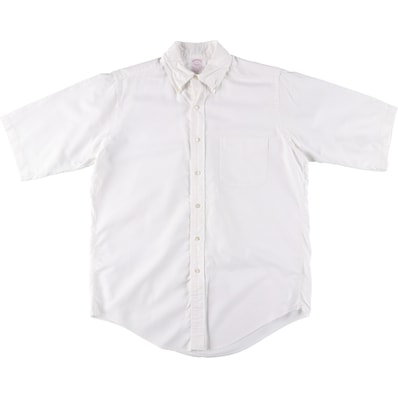 古着 80~90年代 ブルックスブラザーズ Brooks Brothers MAKERS 半袖 ボタンダウンシャツ USA製 メンズM相当/eaa556683