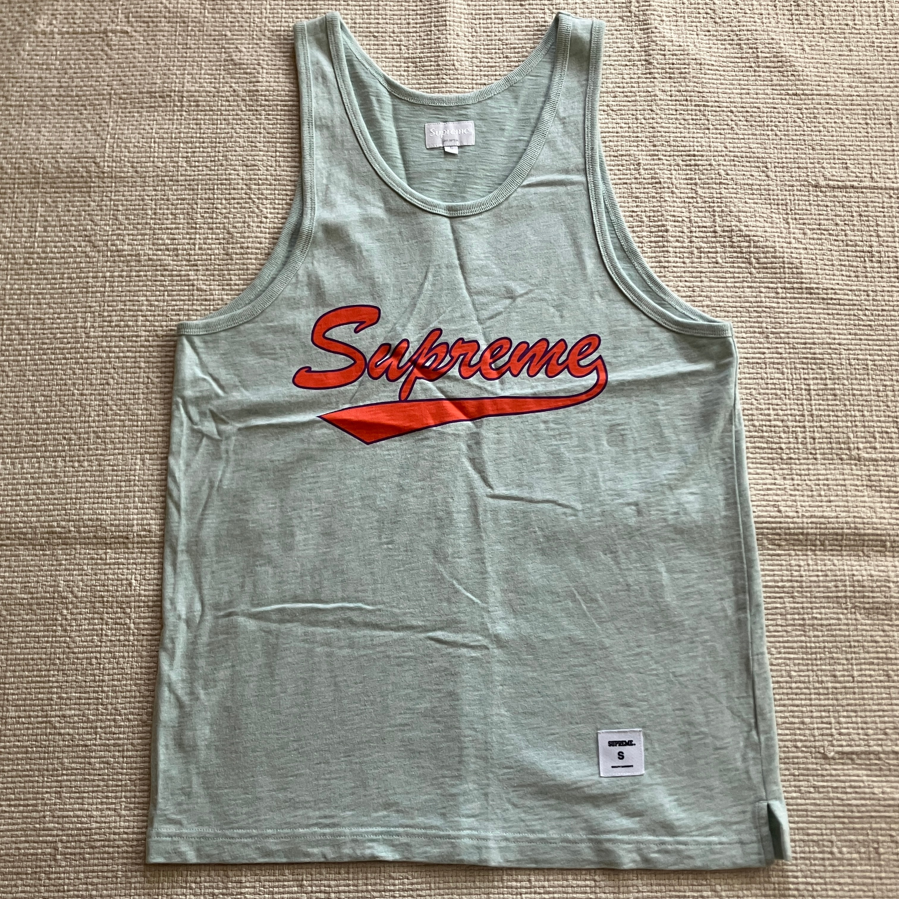 Supreme Script Tank Top "Heather Light Mint" (16SS)