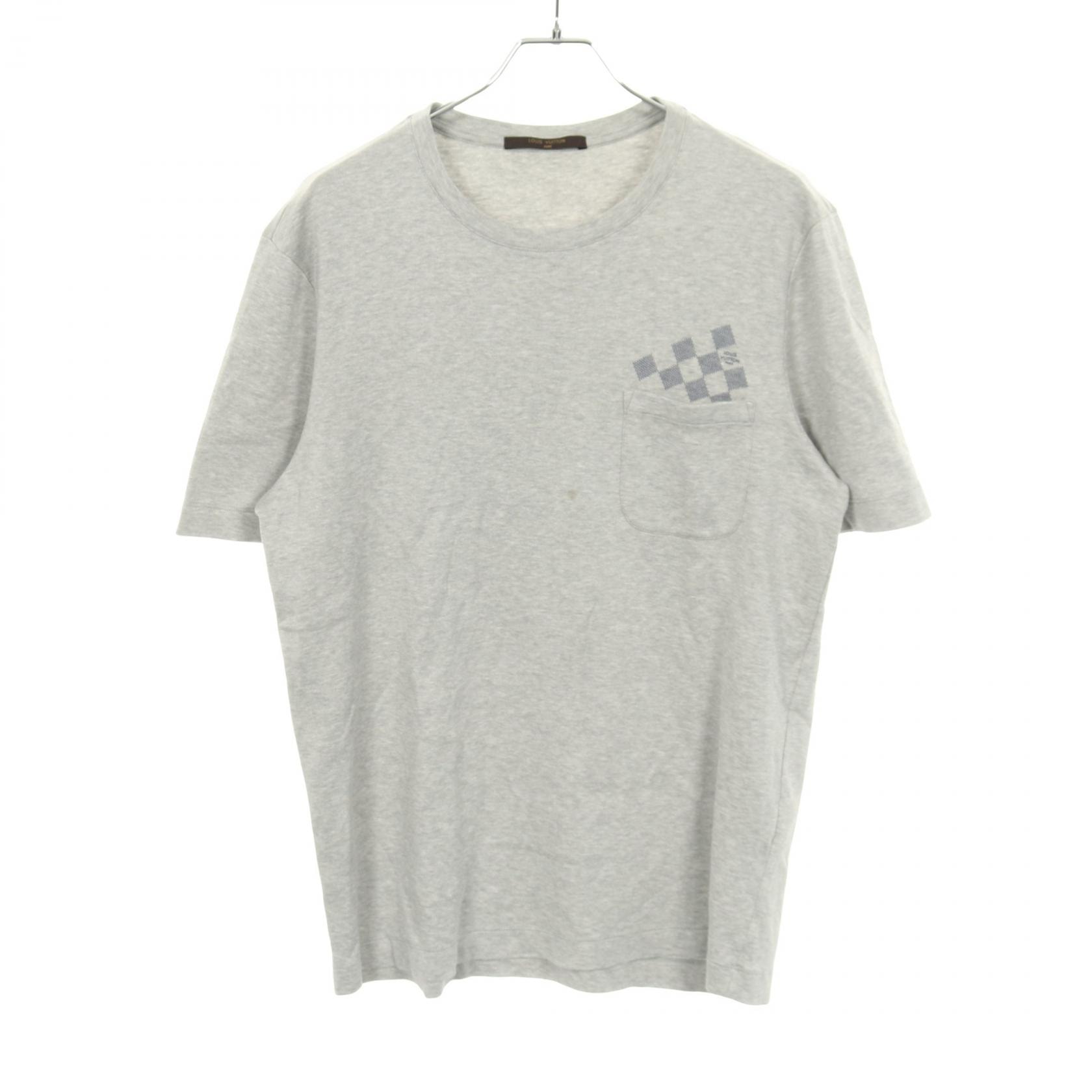 ルイ・ヴィトン LOUIS VUITTON ダミエ 半袖Tシャツ 衣料品 トップス コットン グレー メンズ グレー系 RM131M H3JR09CMS 【中古】