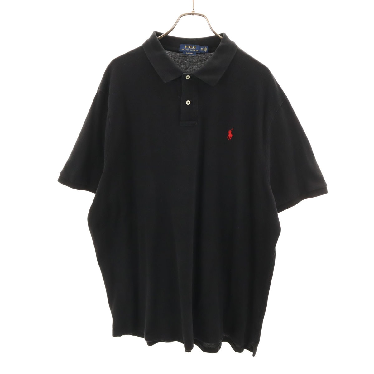 POLO RALPH LAUREN ポロラルフローレン 半袖 ポロシャツ XXL ブラック 鹿の子 ビッグサイズ
