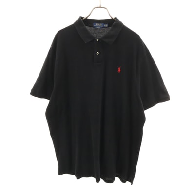 POLO RALPH LAUREN ポロラルフローレン 半袖 ポロシャツ XXL ブラック 鹿の子 ビッグサイズ