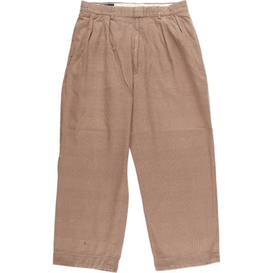 古着 ラルフローレン Ralph Lauren POLO by Ralph Lauren グレンチェック 千鳥格子柄 ツータック コットン スラックスパンツ メンズw31相当/eaa549241