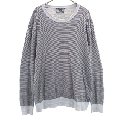 ARMANI EXCHANGE アルマーニエクスチェンジ ボーダー 長袖 セーター M グレー系 ニット
