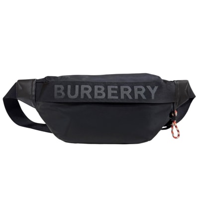 バーバリー ソニー バムバッグ ボディバッグ ナイロン 8025668 ブラック メンズ BURBERRY 中古