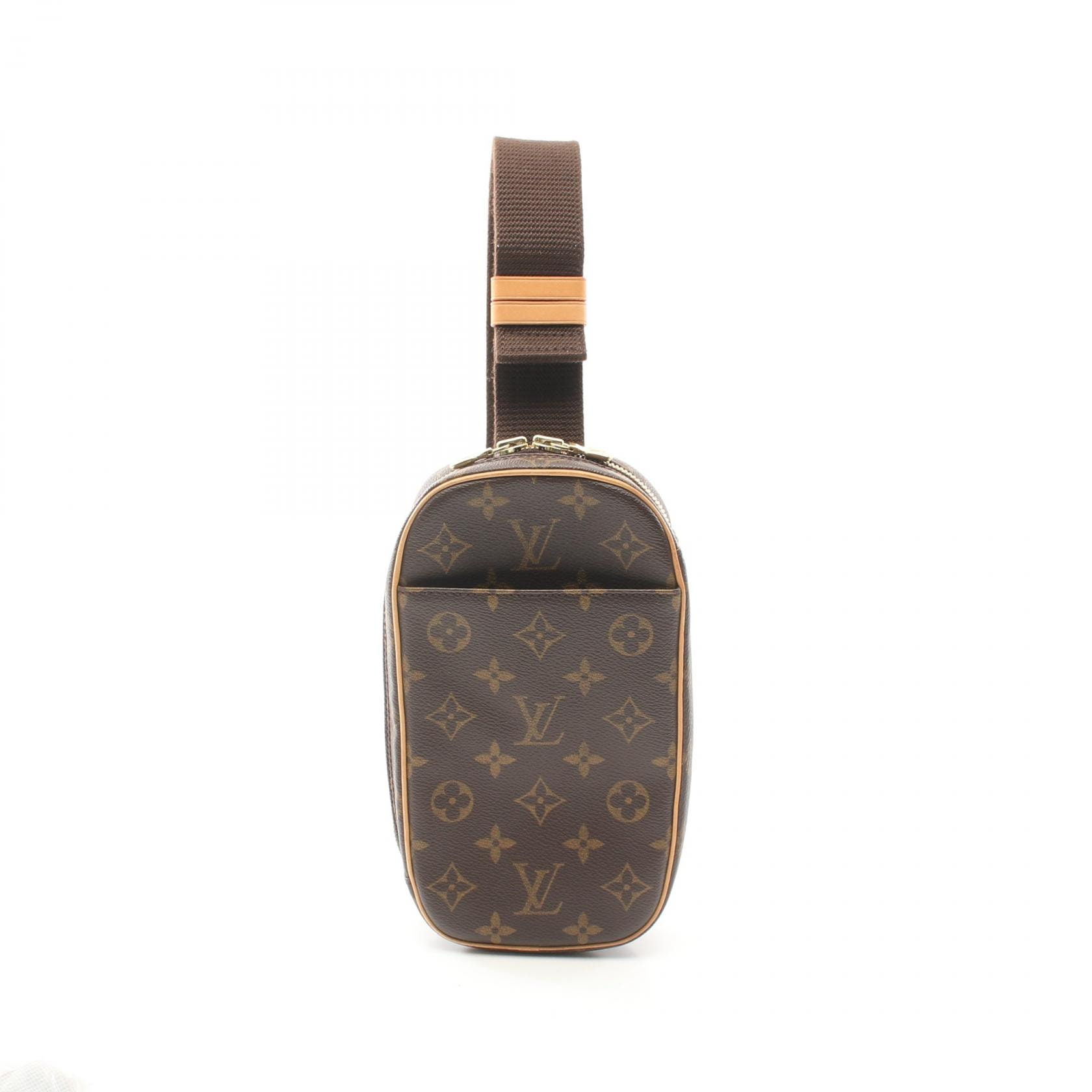 ルイ・ヴィトン LOUIS VUITTON ポシェットガンジュ ウエストバッグ ボディバッグ バッグ PVCコーティングキャンバス レザー モノグラム メンズ レディース ブラウン系 M51870 【中古】