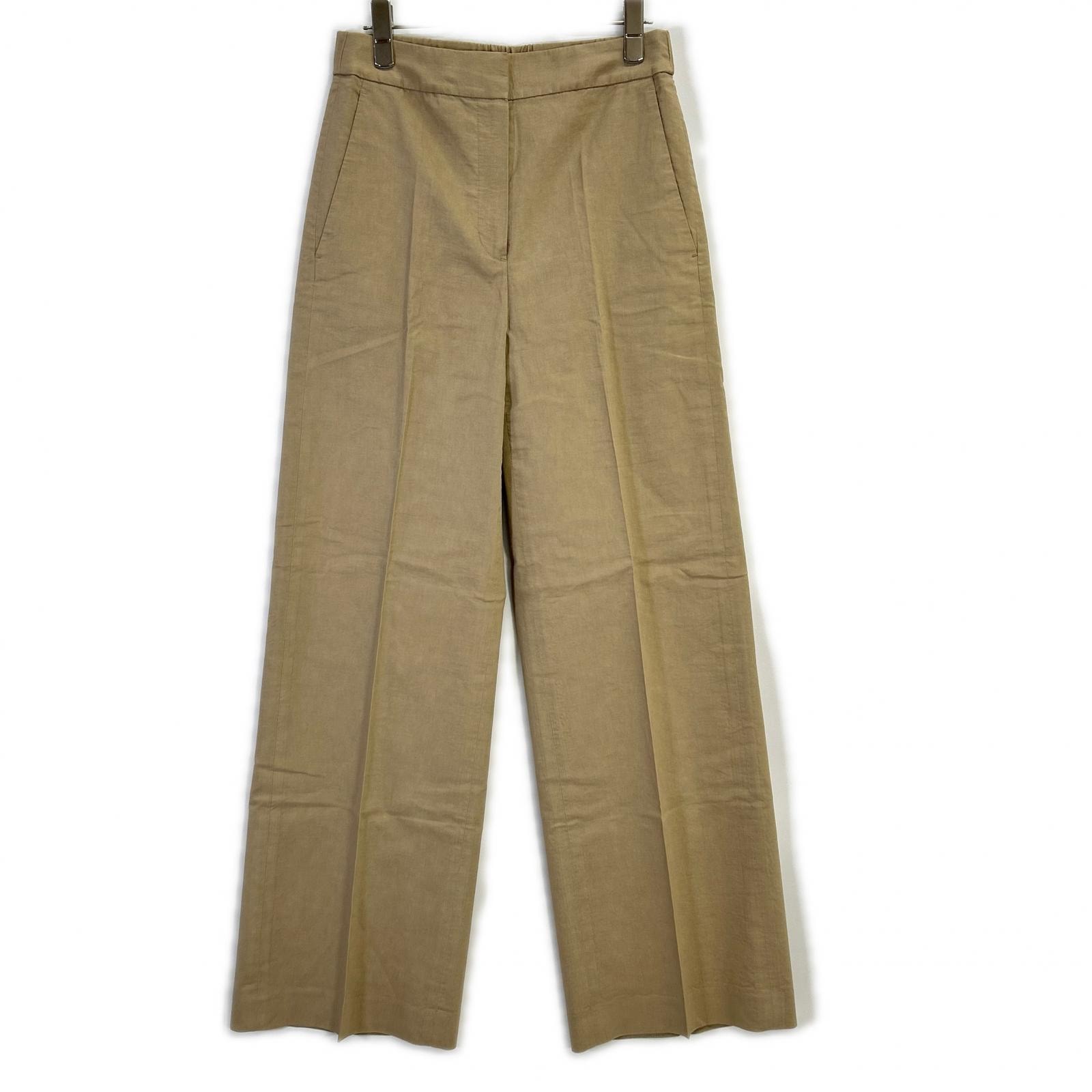 セオリーリュクス 25SS ベージュ LUSH LINEN CLAUDE ワイドパンツ 36