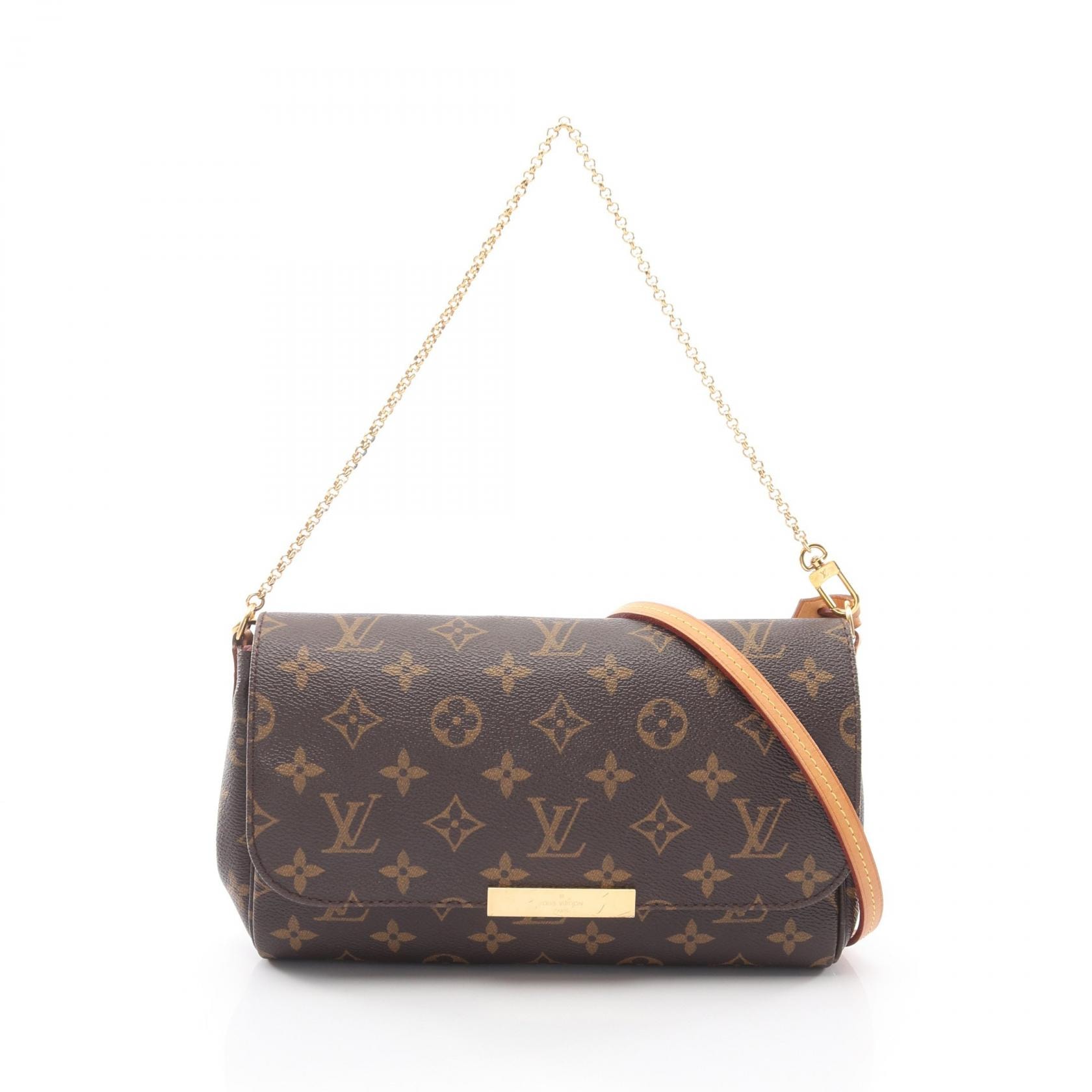 ルイ・ヴィトン LOUIS VUITTON フェイボリットMM ハンドバッグ バッグ PVCコーティングキャンバス レザー モノグラム レディース ブラウン系 M40718 【中古】