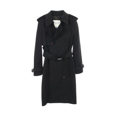 バーバリー BURBERRY トレンチコート 衣料品 アウター カシミヤ メンズ ブラック系 【中古】
