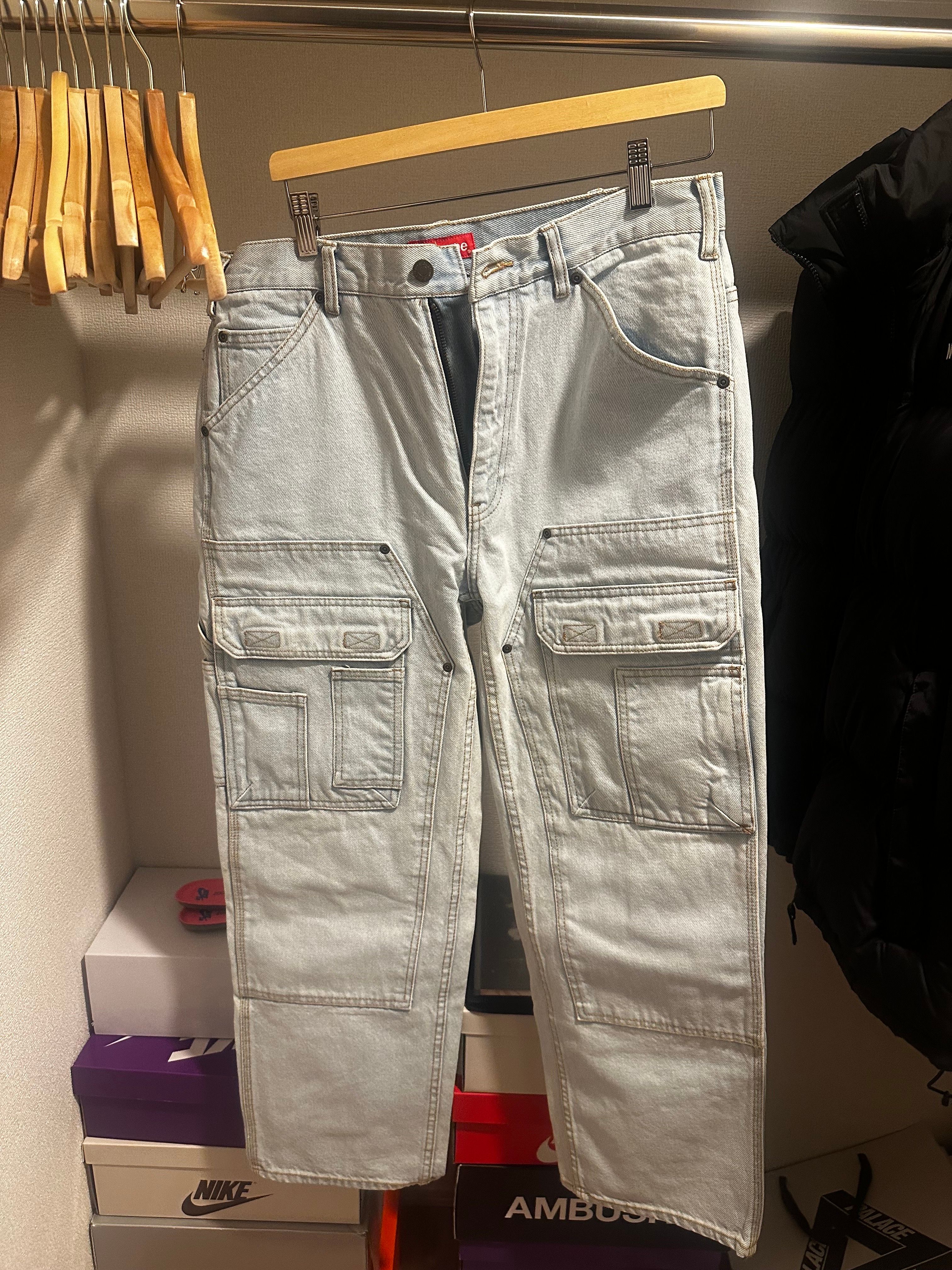 Supreme Double Knee Denim Utility Pant "Washed Blue"