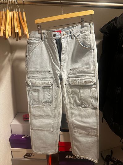 Supreme Double Knee Denim Utility Pant "Washed Blue"