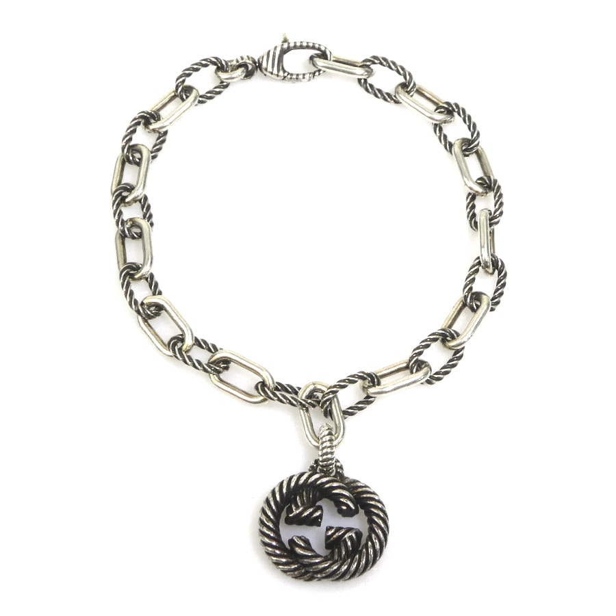 グッチ GUCCI ブレスレット インターロッキングG シルバー925 シルバー ユニセックス【中古】 e62080j