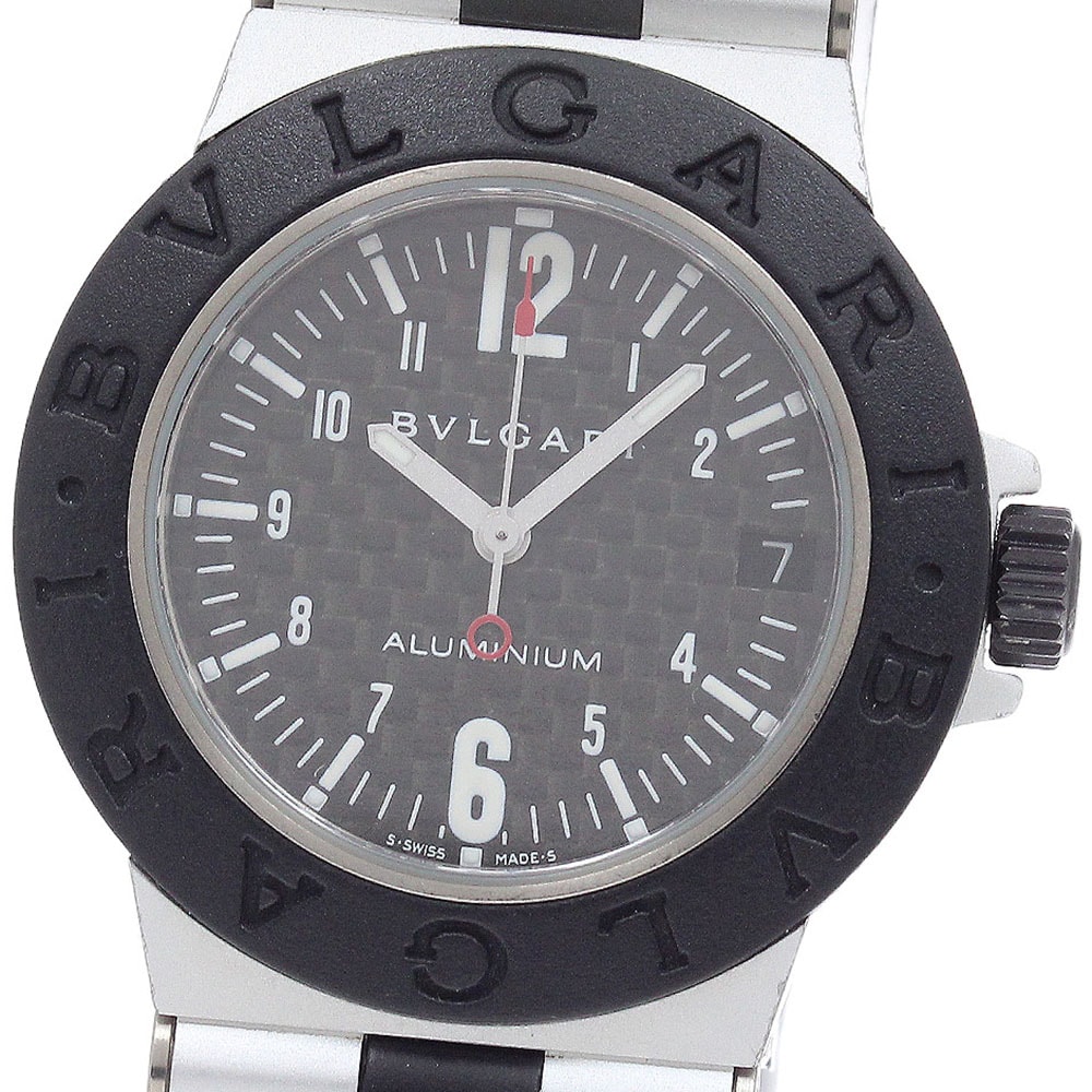 ☆良品  ブルガリ アルミニウム デイト AL32TA ボーイズ 【中古】