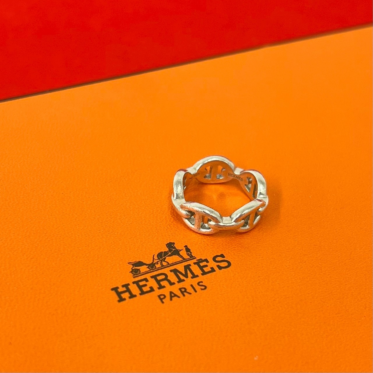 HERMES エルメス アンシェネ リング シルバー925 リング・指輪 8号 シルバー
 21926