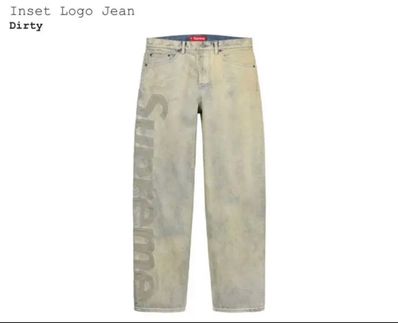 Supreme Inset Logo Jean "Dirty"