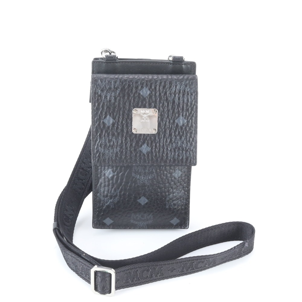 ■極美品 MCM エムシーエム ヴィセトスショルダーウォレット長財布