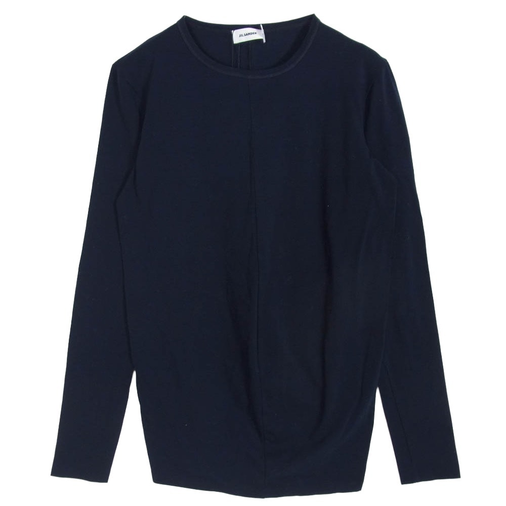 JIL SANDER ジルサンダー Ｔシャツ 705011 WB277108 イタリア製 コットン ストレッチ 長袖 Tシャツ ネイビー系 S【中古】