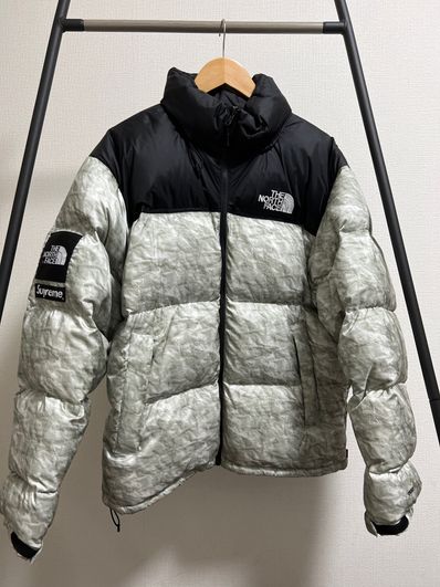 Supreme x The North Face Nuptse Jacket "White Paper Print"