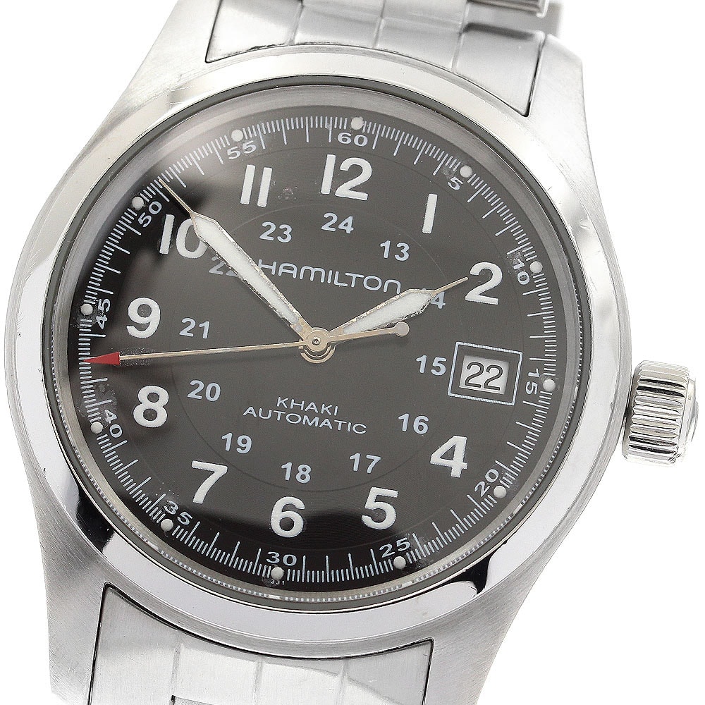 ★保 ハミルトン カーキ フィールド デイト H704450 メンズ 【中古】