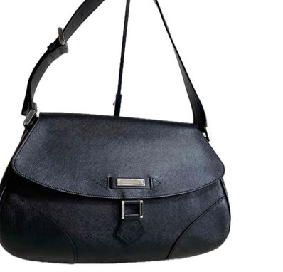 BURBERRY ブラックフォーマル ロゴ ワンショルダー ハンドバッグ