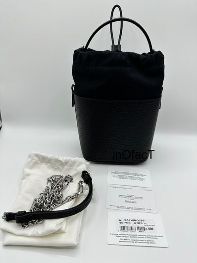ブラック 23SS Maison Margiela 5AC バケットバッグ