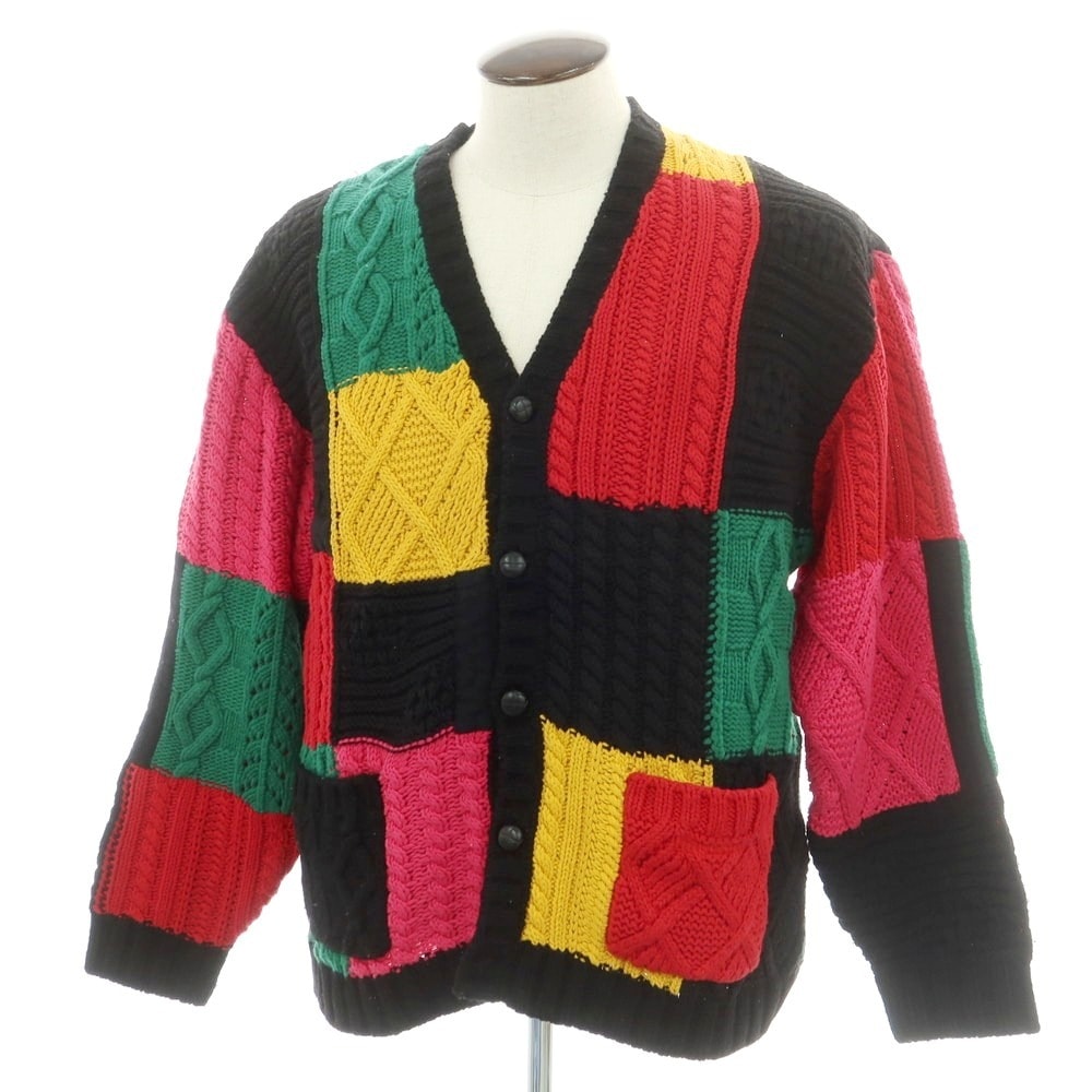 Supreme Patchwork Cable Knit Cardigan 