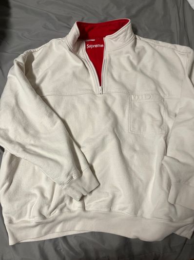 Supreme Washed Half Zip Pullover "Stone"