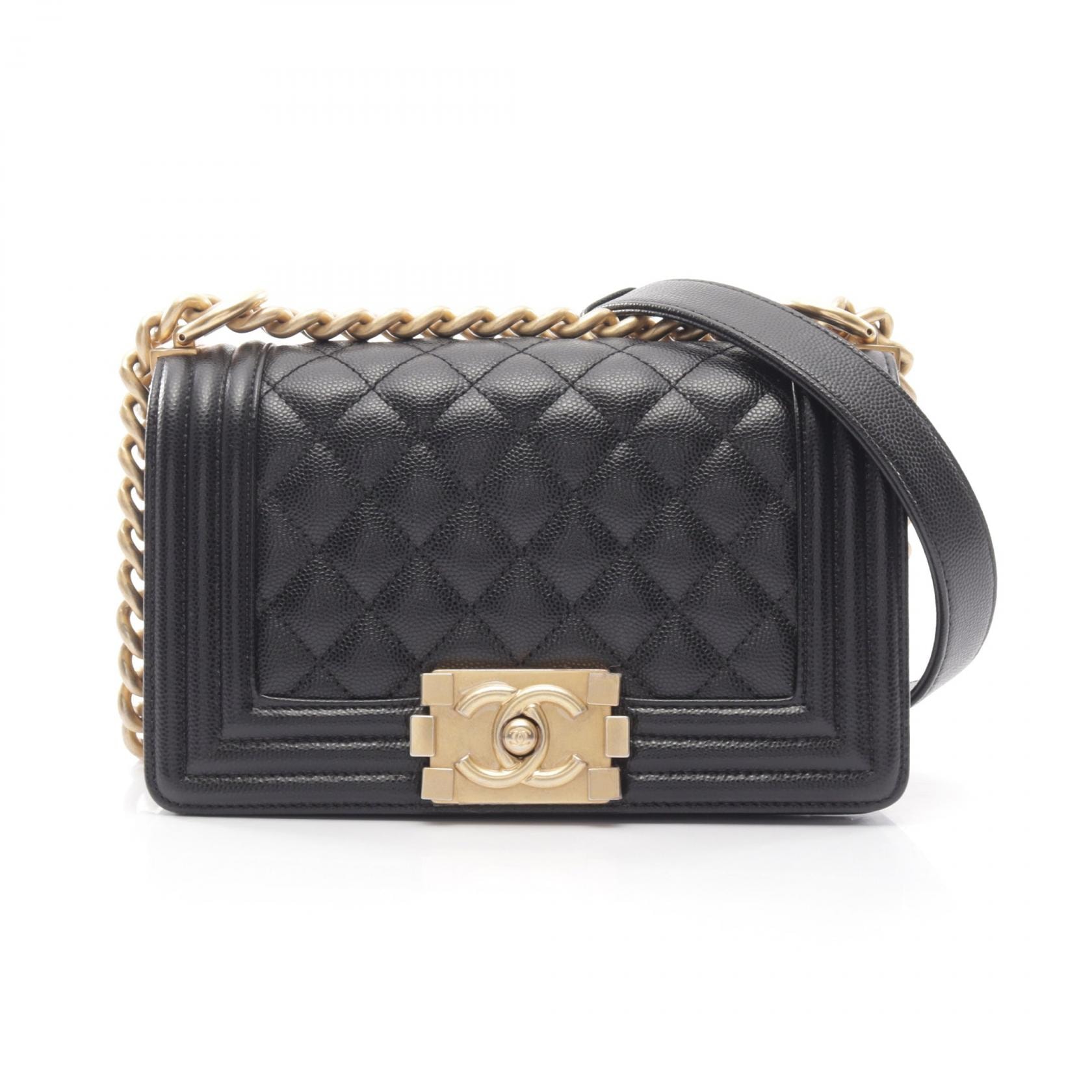 シャネル CHANEL ボーイシャネル スモール ショルダーバッグ バッグ キャビアスキン(グレインドカーフ) レディース ブラック系 A67085 【中古】