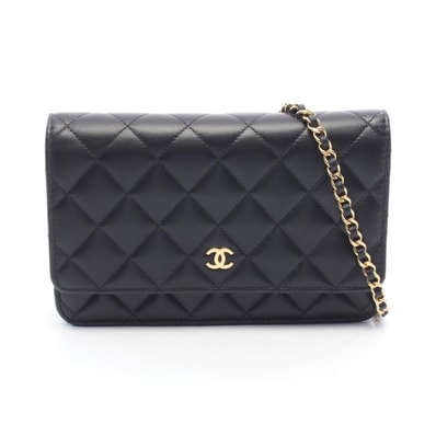 シャネル CHANEL マトラッセ ショルダーバッグ バッグ ラムスキン(羊革) レディース ブラック系 AP0250 【中古】