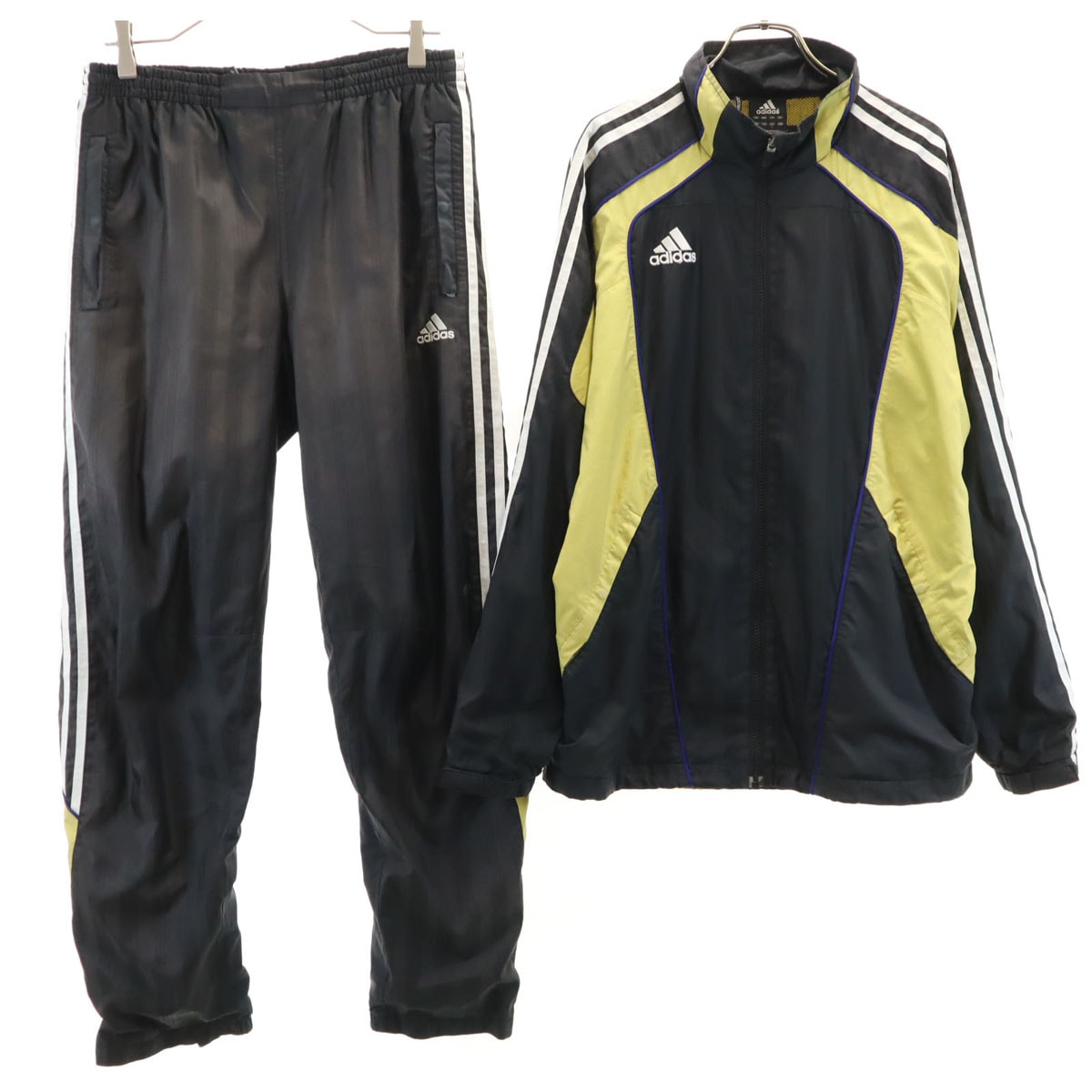 adidas アディダス トレーニング ウインドブレーカー 上下セットアップ L ブラック系 裏メッシュ