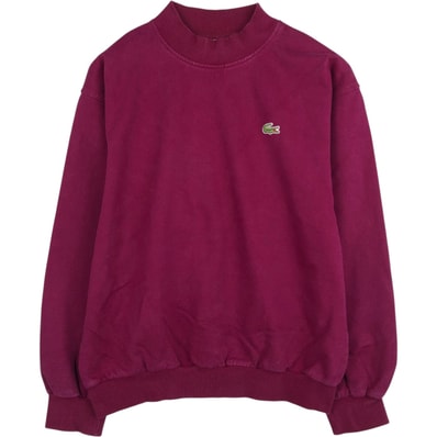 古着 ラコステ LACOSTE モックネック ワンポイントロゴスウェットシャツ トレーナー メンズM相当/eaa630517