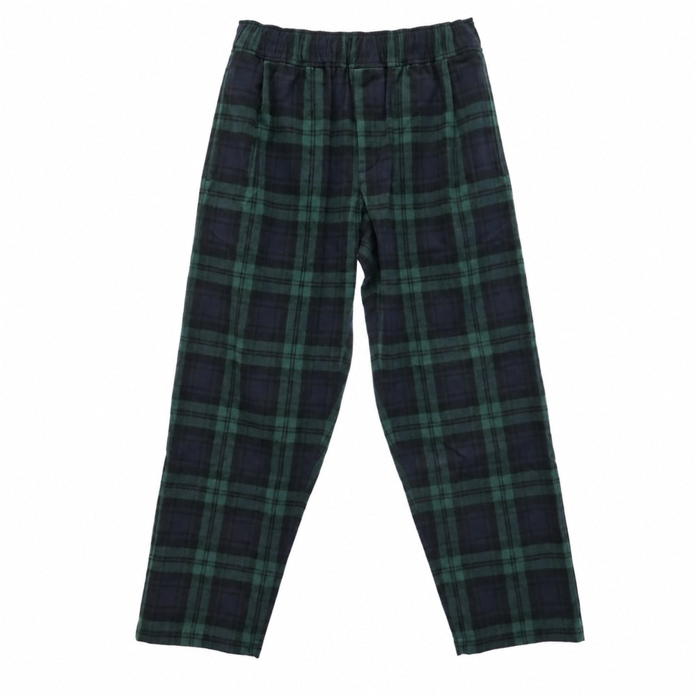BEDWIN & THE HEARTBREAKERS ベドウィンアンドザハートブレイカーズ 25AW 25AB4745 10L PYJAMAS PANTS CAUTY チェック柄 パジャマ パンツ グリーン系 ネイビー系 2【極上美品】【中古】