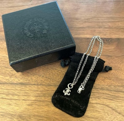 【美品】CHROME HEARTS フレアチャーム&18インチロールチェーン