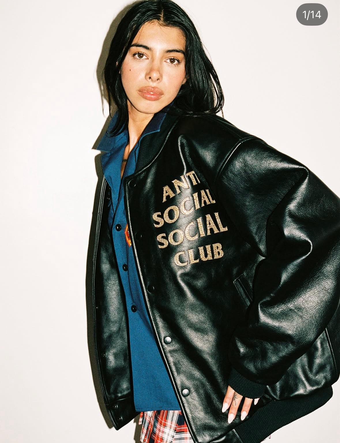 Snakeskin Applique Leather Bomber