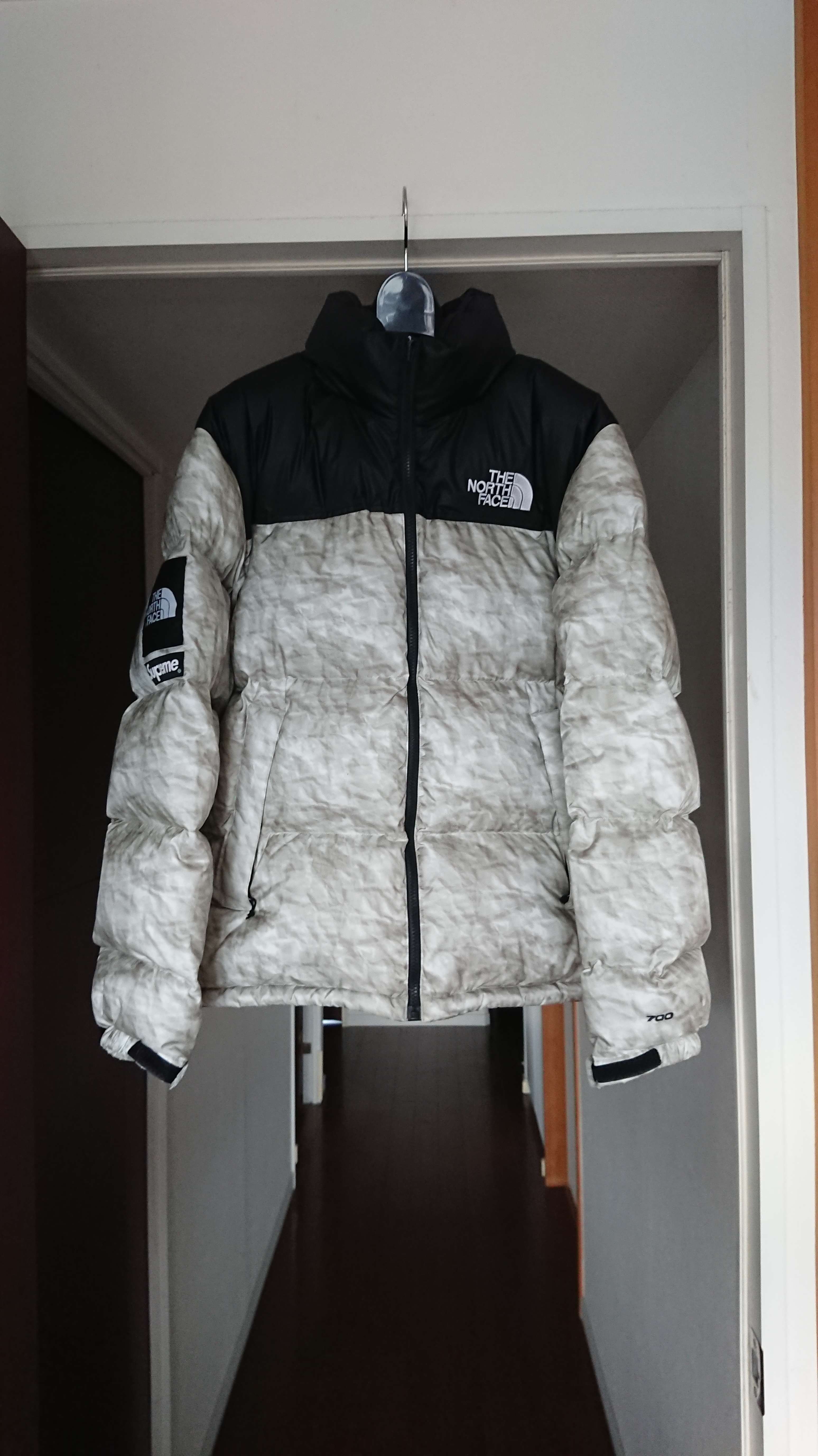 Supreme x The North Face Nuptse Jacket "White Paper Print"