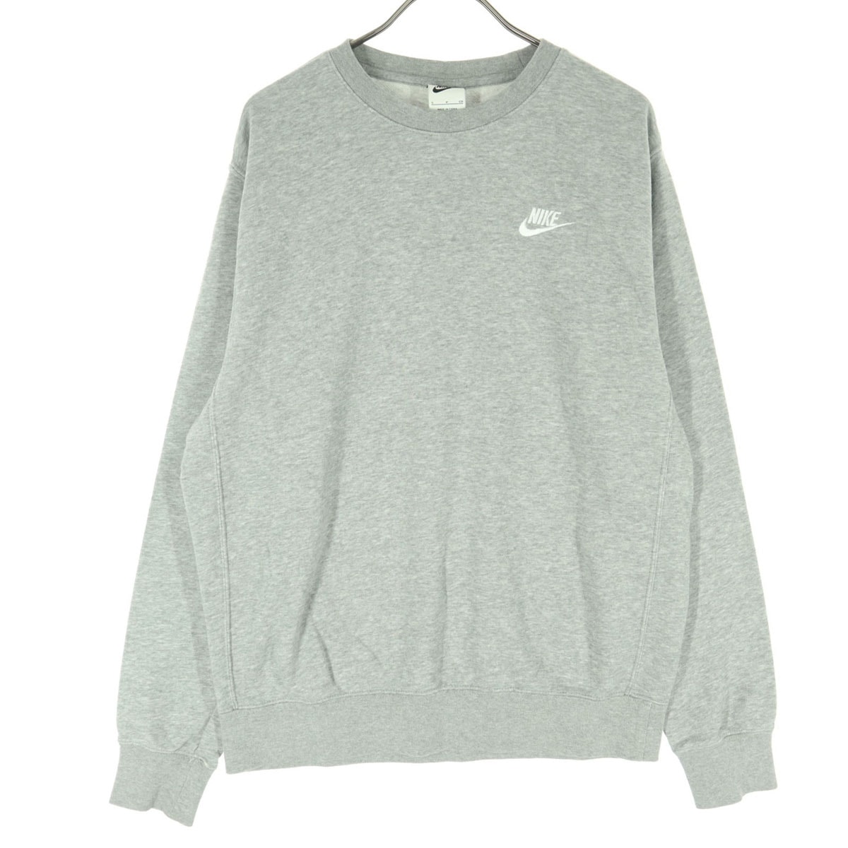 美品 NIKE ナイキ スウッシュ 長袖 トレーナー S グレー スウェット