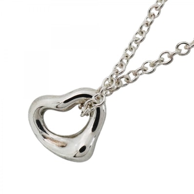 【6jdb0386-k】ティファニー ネックレス オープンハート シルバー925【中古】レディース