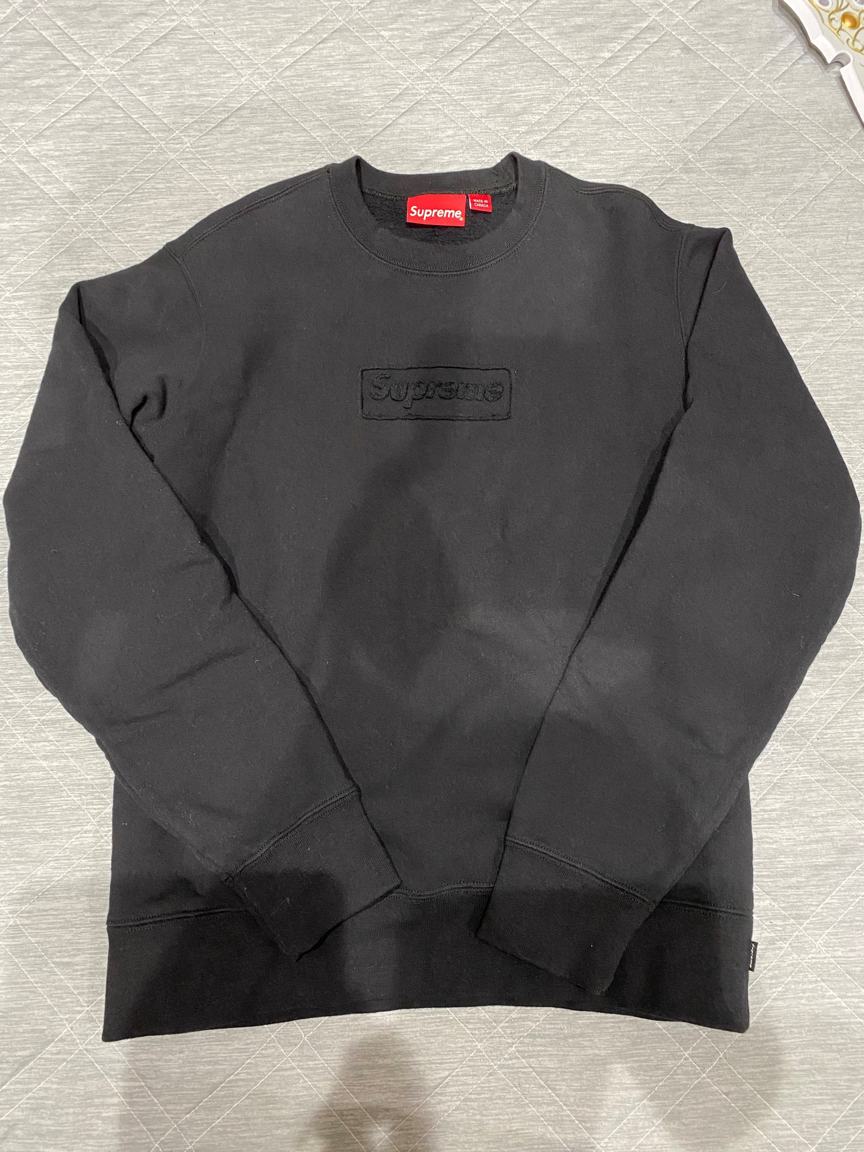 Supreme Cutout Logo Crewneck "Black"
