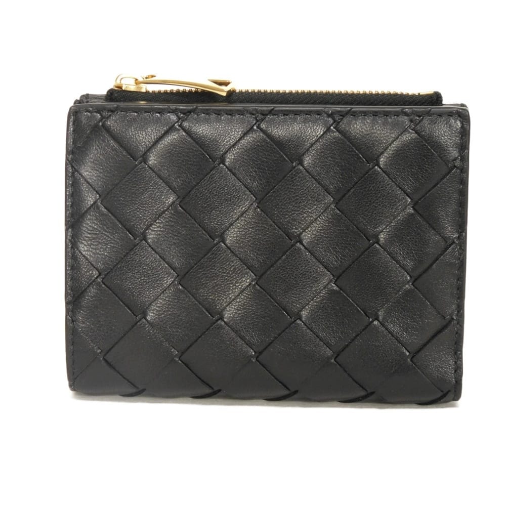 BOTTEGAVENETA ボッテガヴェネタ スモール ウォレット 現行 ナッパ コインケース 札入れ カードケース RFID ICチップ 未使用 マキシ イントレチャート ブラック 二つ折り財布 742330 VCPP3 8425