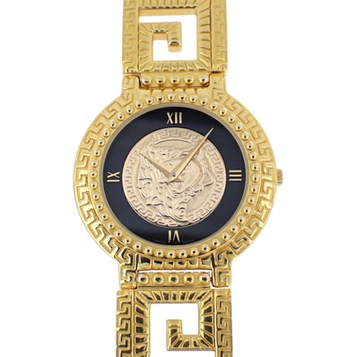 ジャンク Versace ヴェルサーチ メデューサ クォーツ 7008014 メンズ 腕時計