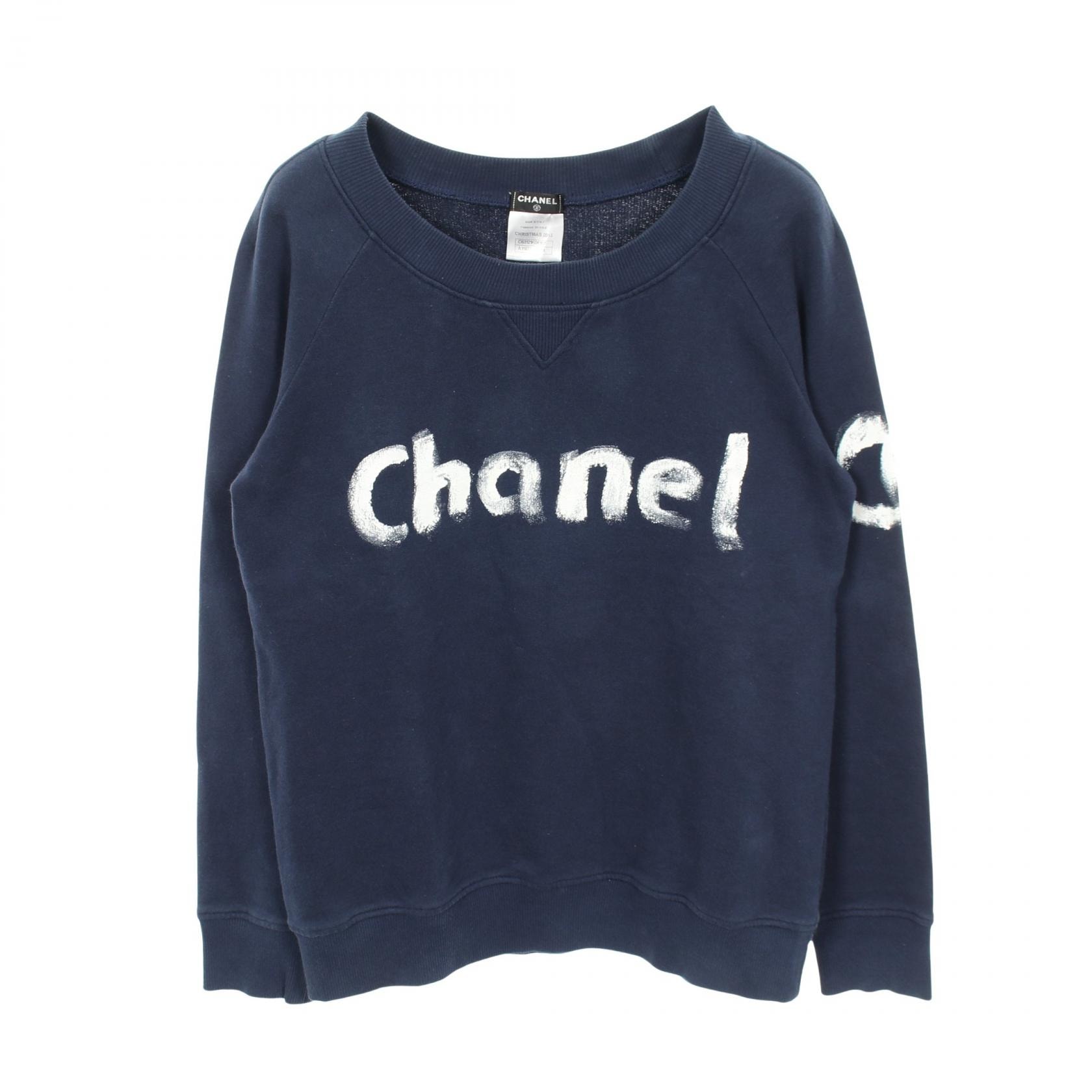 シャネル CHANEL CHRISTMAS2013 スウェット 衣料品 トップス コットン レディース ネイビー系 【中古】
