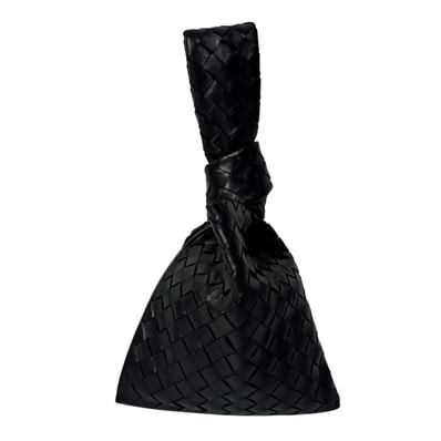 美品 ボッテガヴェネタ Bottega Veneta ハンドバッグ ツイスト B09372305L ブラック レディース
