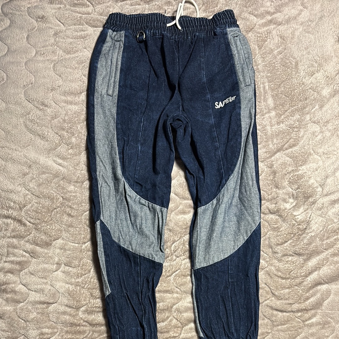 Sapeur Denim Track Pants "Indigo"