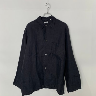COMOLI Linen Shirt Jacket "Charcoal"